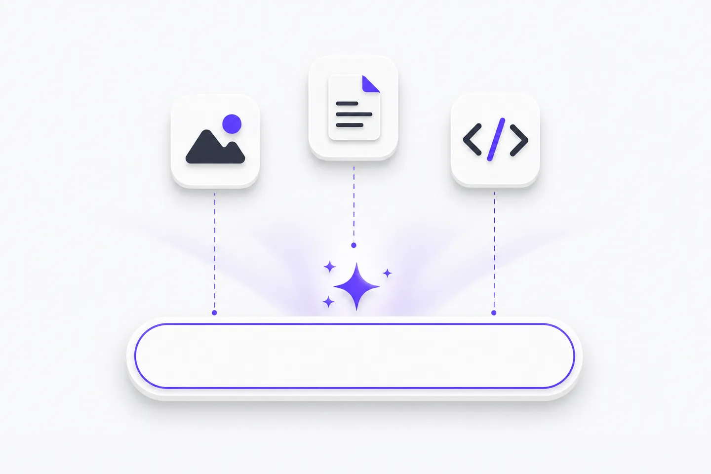 A text prompt producing vector icons in the AI SVG generator