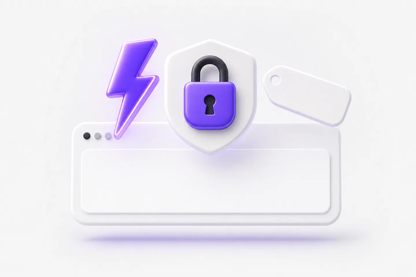 Lightning bolt and padlock representing the free private AI vector generator