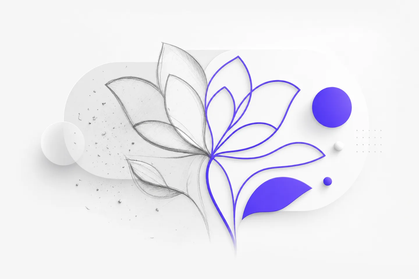 Pencil sketch strokes converted to clean vector strokes by SVG trace